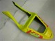 Honda CBR600 F4i Motorrad Verkleidung 2001-2003 - Gelb Orange Glanzendes Schwarz Rossi 46