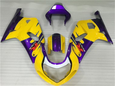 Suzuki GSXR 600/750 Motorrad Verkleidung 2001-2003 - Gelb Lila