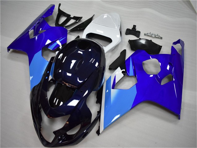 Suzuki GSXR 600/750 Motorrad Verkleidung 2004-2005 - Weiss Blau Schwarz