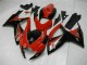 Suzuki GSXR 600/750 Motorrad Verkleidung 2006-2007 - Rot Glanzendes Schwarz