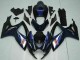 Suzuki GSXR 600/750 Motorrad Verkleidung 2006-2007 - Glanzendes Schwarz Blau