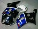 Suzuki GSXR 1000 Abs Motorrad Verkleidungen 2003-2004 - Weiss Blau Glanzendes Schwarz Rot