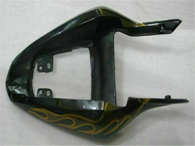 Suzuki GSXR 1000 Motorrad Verkleidung 2003-2004 - Glanzendes Schwarz Gold Flamme