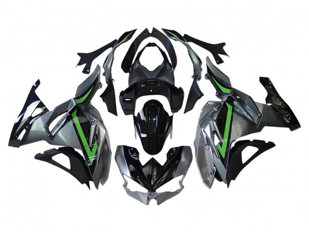 Kawasaki Ninja 500 EX500R Motorrad Verkleidung 2024-2025 - Grau Grun Schwarz