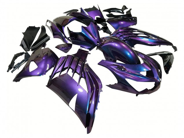 Kawasaki ZX14R ZZR1400 Motorrad Verkleidung 2012-2024 - Chameleon Blau Lila