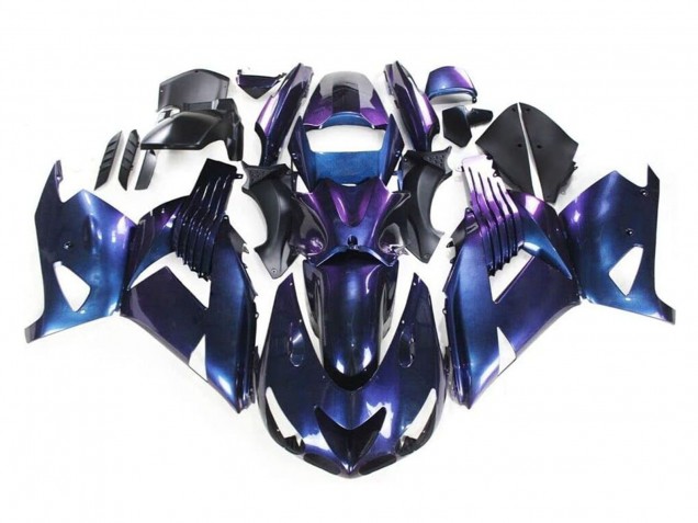 Kawasaki ZX14R ZZR1400 Motorrad Verkleidung 2006-2011 - Chameleon Blau Lila