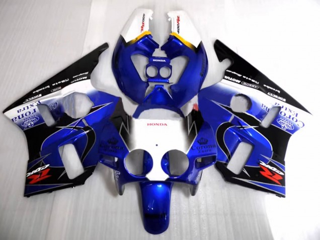 Honda CBR400RR NC23 Motorrad Verkleidung 1987-1989 - Weiss Gelb Blau Glanzendes Schwarz Corona Motul