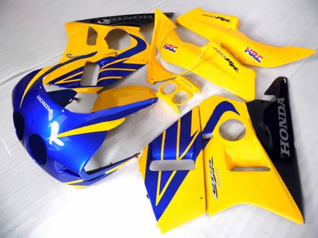 Honda CBR400RR NC23 Motorrad Verkleidung 1987-1989 - Gelb Blau Glanzendes Schwarz