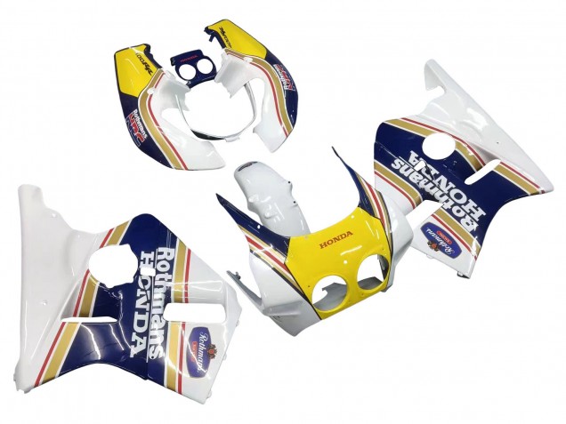 Honda CBR400RR NC23 Motorrad Verkleidung 1987-1989 - Weiss Gelb Blau Rothmans