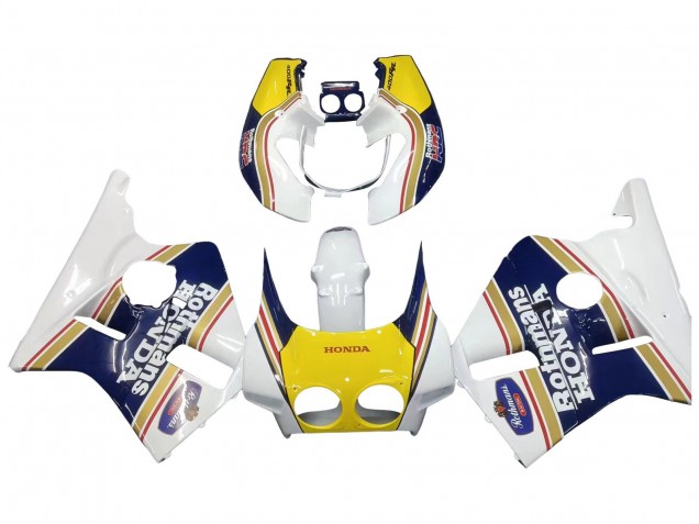 Honda CBR400RR NC23 Motorrad Verkleidung 1987-1989 - Weiss Gelb Blau Rothmans