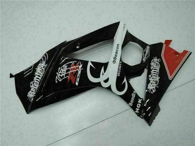 Suzuki GSXR 1000 Motorrad Verkleidung 2007-2008 - Glanzendes Schwarz Rot Weiss
