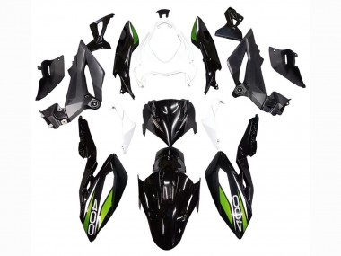 Kawasaki Z400 Motorrad Verkleidung 2018-2024 - Weiss Glanzendes Schwarz Grun