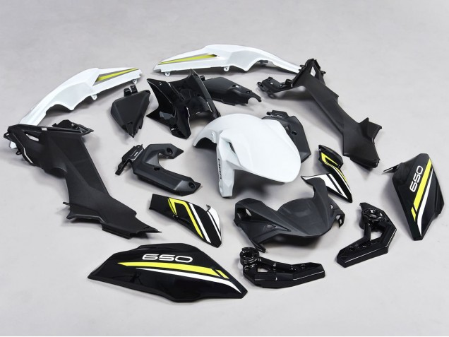 Kawasaki Ninja Z650 Motorrad Verkleidung 2017-2019 - Schwarz Weiss Gelb