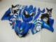 Suzuki GSXR 1000 Motorrad Verkleidung Kit 2009-2016 - Blau Grun Weiss