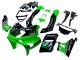Kawasaki ZZR400 Motorrad Verkleidung 1993-2007 - Grun Glanzendes Schwarz Grun Monster Elf Touch4 Bridgestone