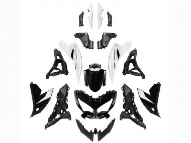 Kawasaki Versys 650 Motorrad Verkleidung 2021-2024 - Glanzendes Schwarz Weiss