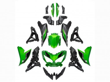 Kawasaki Versys 650 Motorrad Verkleidung 2021-2024 - Grun Glanzendes Schwarz
