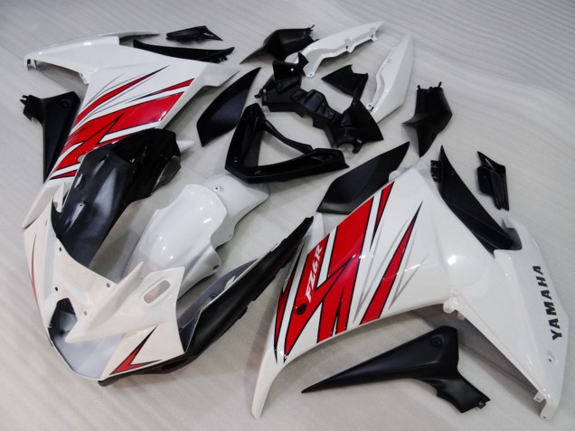 Yamaha FZ6R Motorrad Verkleidung 2009-2015 - Weiss Rot Schwarz