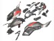 Yamaha MT07/FZ07 Motorrad Verkleidung 2012-2017 - Grau Rot