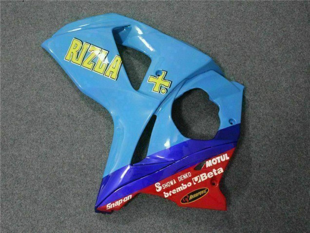 Suzuki GSXR 1000 Motorrad Verkleidung 2009-2016 - Blau Gelb Rizla 19 Rot