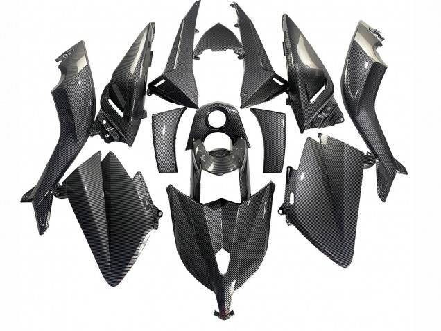 Yamaha TMAX530 Motorrad Verkleidung 2012-2014 - Schwarze Carbonfaser