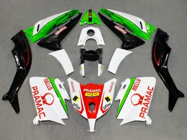 Yamaha TMAX530 Motorrad Verkleidung 2012-2014 - Weiss Rot Grun Pramac Fiamm
