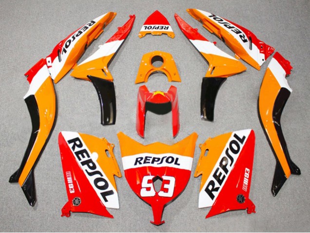 Yamaha TMAX530 Motorrad Verkleidung 2012-2014 - Rot Orange Weiss Repsol 93