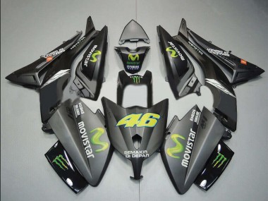 Yamaha TMAX530 Motorrad Verkleidung 2012-2014 - Matt Schwarz MoviStar ENEOS Yamalube Monster 46