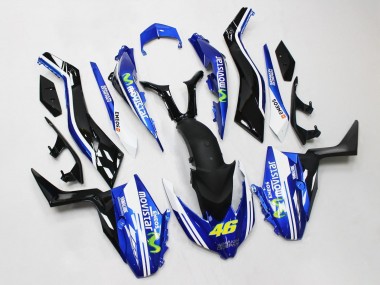Yamaha XMAX300 Motorrad Verkleidung 2017-2021 - Blau Schwarz MoviStar ENEOS Yamalube 46