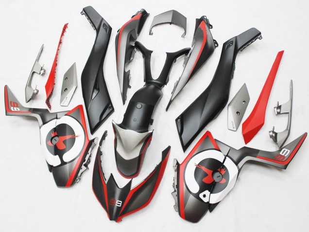 Yamaha XMAX300 Motorrad Verkleidung 2017-2021 - Matt Schwarz Rot Grau 99