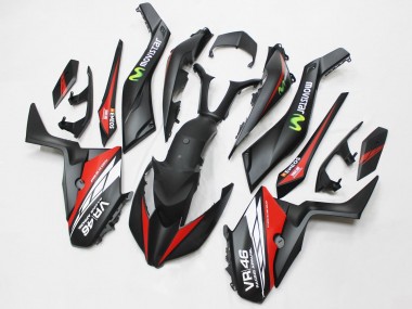 Yamaha XMAX300 Motorrad Verkleidung 2017-2021 - Matt Schwarz Rot MoviStar ENEOS 46