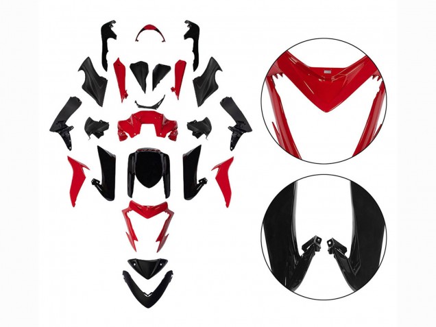 Suzuki GSX-S 1000 Motorrad Verkleidung 2015-2020 - Schwarz Rot