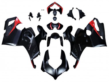 Ducati Panigale V4 V4S Motorrad Verkleidung 2020-2021 - Glanzendes Schwarz Rot