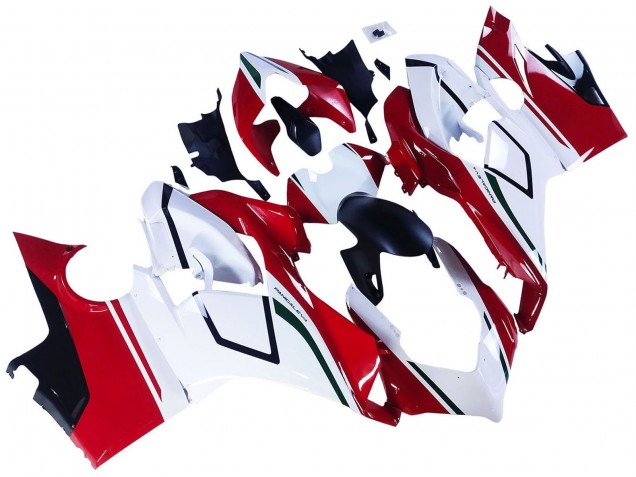 Ducati Panigale V4 V4S Motorrad Verkleidung 2018-2019 - Weiss Rot Grun Glanzendes Schwarz