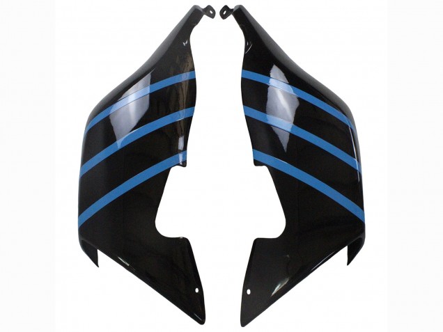 BMW K1200S Motorrad Verkleidung 2005-2010 - Glanzendes Schwarz Matt Schwarz Blau Linie