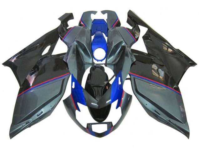 BMW K1200S Motorrad Verkleidung 2005-2010 - Glanzendes Schwarz Grau Blau Rot