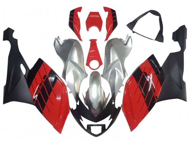 BMW K1200S Motorrad Verkleidung 2005-2010 - Silber Rot Schwarz