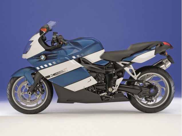 BMW K1200S Motorrad Verkleidung 2005-2010 - Weiss Dunkel Blau
