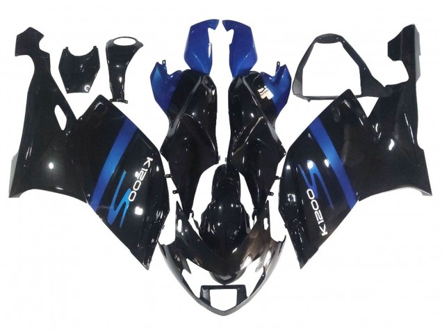 BMW K1200S Motorrad Verkleidung 2005-2010 - Blau Glanzendes Schwarz