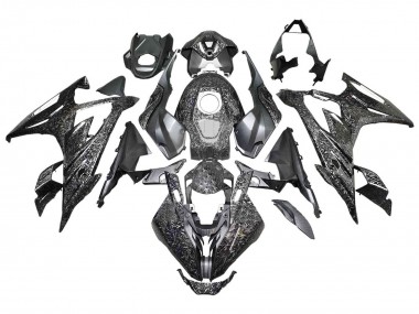 BMW S1000RR Motorrad Verkleidung 2023-2024 - Schwarz Geschmiedet Carbonfaser