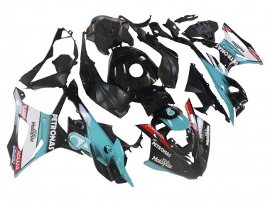 BMW S1000RR Motorrad Verkleidung 2023-2024 - Hellblau Matt Schwarz Petronas