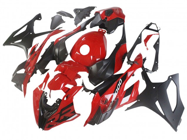 BMW S1000RR Motorrad Verkleidung 2023-2024 - Rot Matt Schwarz
