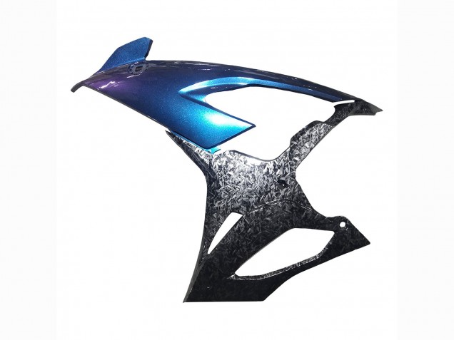 BMW S1000RR Motorrad Verkleidung 2019-2022 - Gradient Blau Lila Geschmiedet Carbonfaser