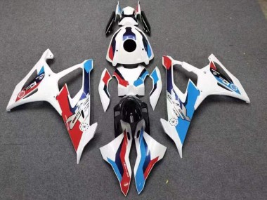 BMW S1000RR Motorrad Verkleidung 2019-2022 - Weiss Rot Blau
