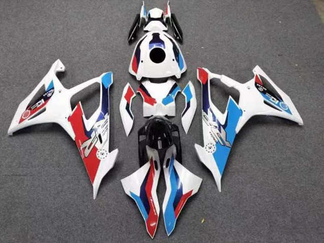 BMW S1000RR Motorrad Verkleidung 2019-2022 - Weiss Rot Blau