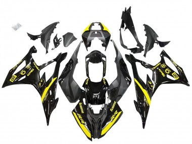 BMW S1000RR Motorrad Verkleidung 2019-2022 - Glanzendes Schwarz Gelb