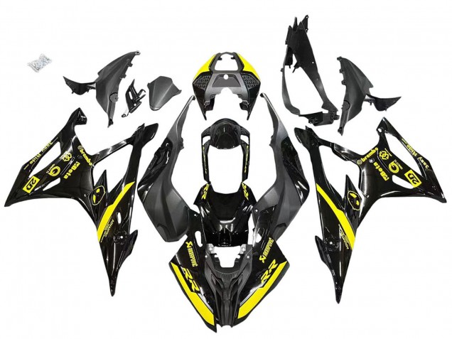 BMW S1000RR Motorrad Verkleidung 2019-2022 - Glanzendes Schwarz Gelb