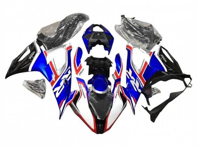 BMW S1000RR Motorrad Verkleidung 2019-2022 - Blau Rot Weiss Schwarz