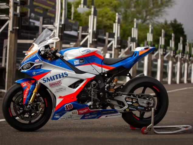 BMW S1000RR Motorrad Verkleidung 2019-2022 - Blau Rot Weiss Smiths