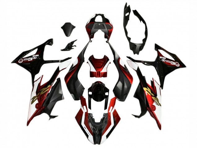 BMW S1000RR Motorrad Verkleidung 2019-2022 - Rot Weiss Schwarz